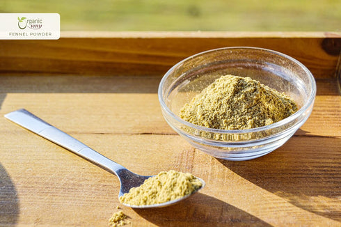 Organic Way Fennel Seed Powder, Improve Digestion, Organic & Kosher Certified, Raw, Vegan, Non-GMO, Gluten Free, 1/2LBS