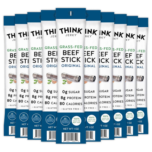 Think Jerky Original Beef Sticks, Gluten and Sugar Free, No Nitrates, Keto