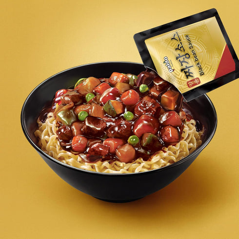 (Pack 8) PALDO FUN & YUM Jjajangmen Vegan Black Bean Instant Ramen, Korean Chajang Noodles, K-Food