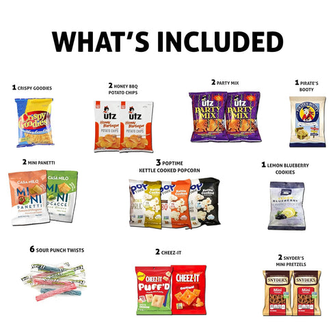 60 Count Pack Package Broadway Basketeers Snack Box Variety Care for Graduation Kids Teens Adults Family Military
