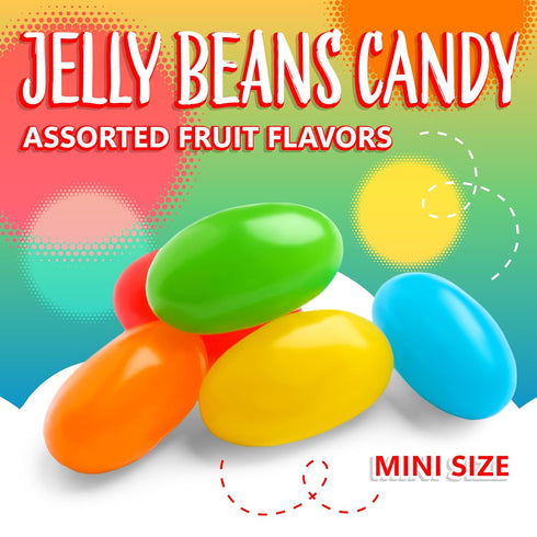 3-Pound Jelly Beans Candy | Bag | Assorted Fruit Flavored | Jelly Beans Bulk for Candy Buffets, Dessert Decorating