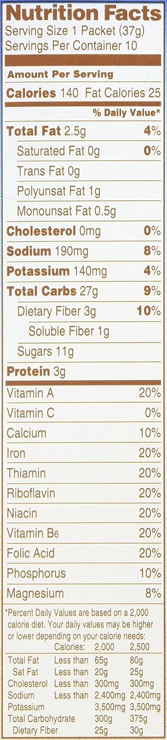 Quaker 1.3 8 Count (Pack 3) Instant Oatmeal Raisin, Date & Walnut, Ounce