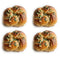 Krustik Sourdough Garlic Knots, Pack of 4 Artisan Garlic Breads, Small-Batch Handmade,