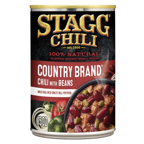 STAGG Country 15 (Pack 12) Brand Chili with Beans, Ounce