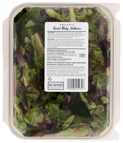 5 oz Whole Foods Market, Organic Sweet Baby Lettuces