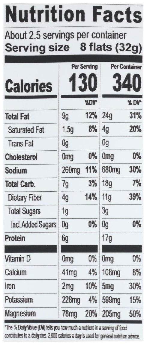 Brad's Raw Organic Sea Salt Cauliflower Veggie Flats, 3 OZ
