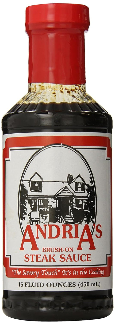 Andria's Brush On Steak Sauce - 15 Ounce Bottle