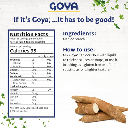 24 Goya Yuca Flour (Tapioca) Ounces