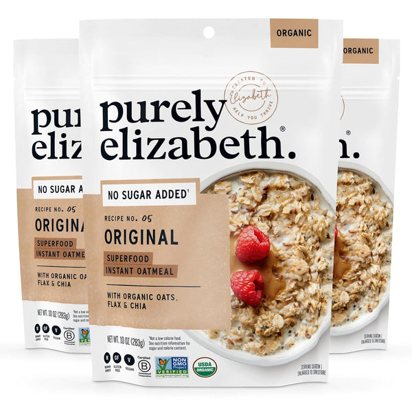 purely elizabeth Superfood Oats, Original, Amaranth, Quinoa Flakes, Flax Seeds, Chia Seeds,Gluten-Free,