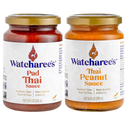 Watcharees Thai Favorites Peanut & Pad Thai Sauce Bundle | Authentic Traditional