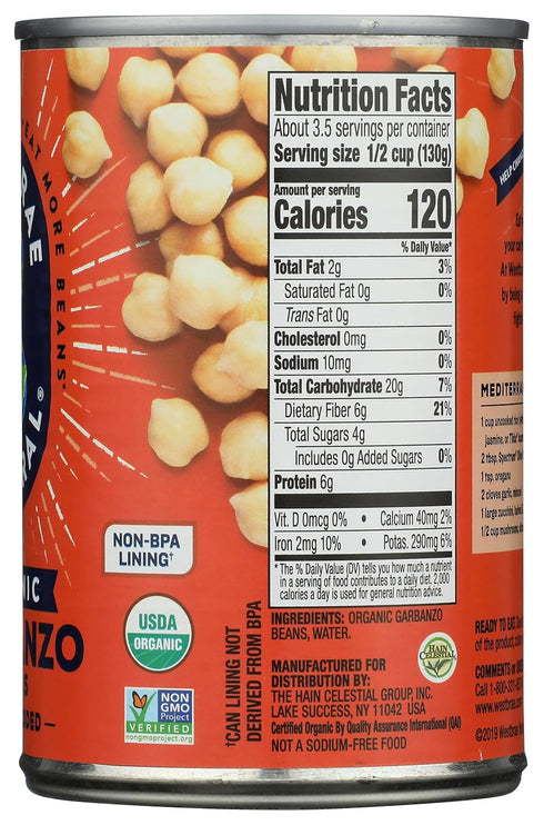 15 Westbrae Natural, Beans Garbanzo Organic, Ounce