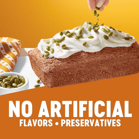 15 (Pack 4) Krusteaz Baking Mix, Pumpkin Spice Quick Bread Mix, Made with Real Pumpkin & No Artificial Flavors, Ounce