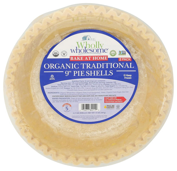 Wholly Wholesome Organic Traditional Pie Shells, 14 OZ