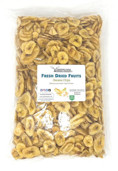 Dried Banana Chips, Yankee Traders Brand - 3 Lbs.