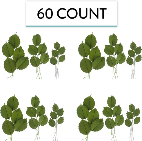 3 120 Count Global Sugar Art Rose Leaf Dark Green Sugar Cake Flower, Sizes, by Chef Alan Tetreault