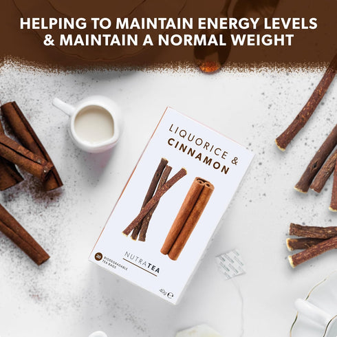 Nutra Tea Liquorice & Cinnamon Tea, Herbal Tea, 20 Tea Bags, 1 Pack