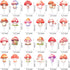 iPartyFun 48Pcs Summer Mushroom Theme Cupcake Toppers mushroom Birthday Party Decorations Woodland Cake Topper