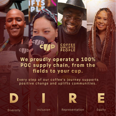 12 OZ Coffee Uplifts People Cocoa Espresso Whole Bean Coffee