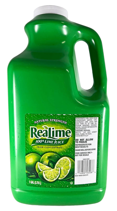 Realime Real Lime Juice (1 Gallon) 100% Lime Juice
