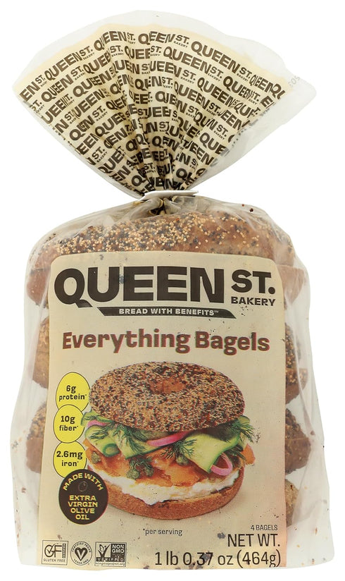Queen St. Bakery Everything Superfood Bagels Vegan, Protein & Fibre, Gluten-Free, Allergen Free Bagels 4