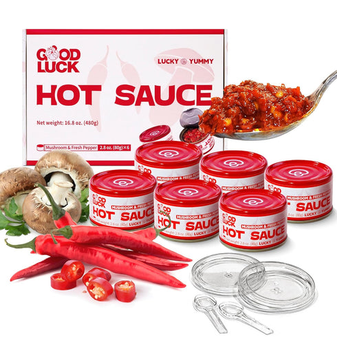 GOOD LUCK Hot Sauce, Spicy Chili Oil with High-Grade Chopped Chili 6