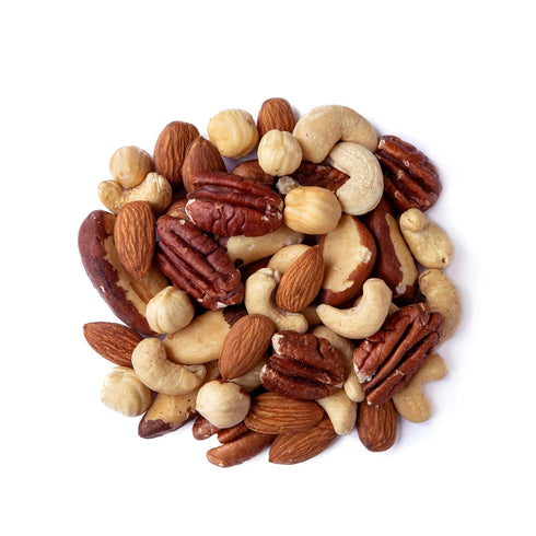 1 Food to Live Organic Deluxe Unsalted Nuts Mix, Pound A Blend of Dry Roasted Organic Raw Pecans, Cashews, Hazelnuts