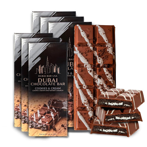 Dubai Chocolate Bar Cookies & Cream 2.47oz Premium Chocolate with Cookies &