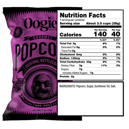 16 Pack Pack 1oz Oogie's Gourmet Popcorn| | Variety Flavor | Gluten Free Popcorn Snacks | Individual Bags