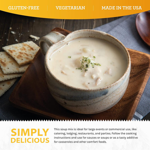 18 1 Pack READYWISE - Simple Kitchen, Potato Chowder Soup, Servings, MRE, Gluten Free, & Vegetarian, Food, Soup Mix