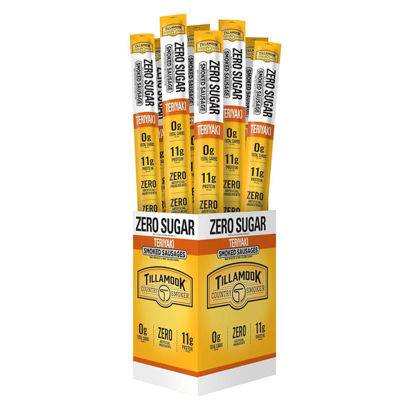 Tillamook Country Smoker Smoked Sausage, Zero Sugar, Teriyaki, 1.25 Ounce (24 Individually