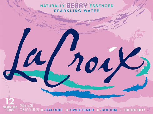 12 Oz (pack 12) La Croix Sparkling Water, Berry, Fl