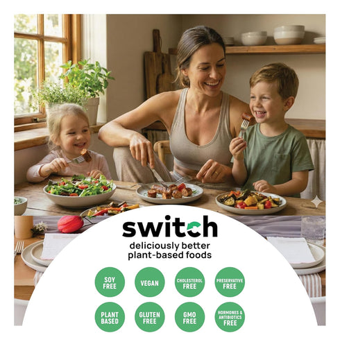 6 Count, 9.5 Oz Switch Foods Plant-Based Sausage, Soy Free, Gluten Free, Non-GMO
