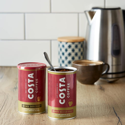 6 100g (Pack 6), 3, Costa Coffee Smooth Medium Roast Premium Instant Coffee with Finely Ground Beans, Microground
