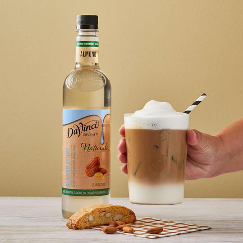 25.4 (Pack 1) DaVinci Gourmet Naturals Almond Syrup, Fluid Ounces