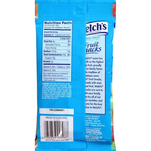 2.25 Oz. 48 Welch's Mixed Fruit Snacks - Bag - Ct.