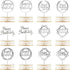 12 Pieces Acrylic Happy Birthday Cake Topper - Glitter Birthday Cupcake Topper Pick Decorations for Birthday Party Cake