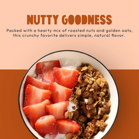 12 oz (Pack 6) Kellys Four Plus Granola Cereal | Nutty Healthy Granola for Yogurt | Hand Made Snacks for Breakfast