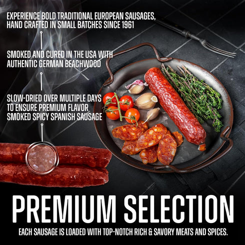 (8oz) Zicks Specialty Meats Spanish Chorizo Sausage | Healthy & Organic Spanish Chorizo | Premium Naturally Cured