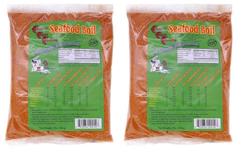 Creative Cajun Cooking Seafood Boil Seasoning, 1 Pound Bag (Pack of Two - Seasons Crawfish,