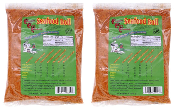 Creative Cajun Cooking Seafood Boil Seasoning, 1 Pound Bag (Pack of Two - Seasons Crawfish,