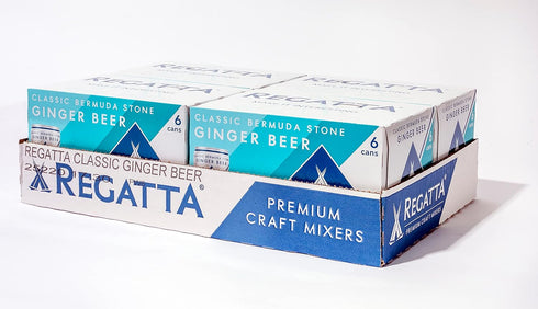 7.5oz, 24 Ginger Beer, Regatta Craft Mixers, Premium Ginger Beer, All-Natural Ingredients, Non-GMO, Case of Sleek Cans