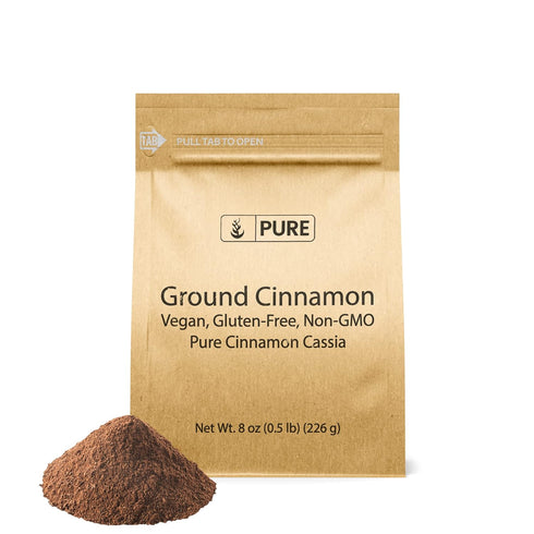 Pure Original Ingredients Ground Cinnamon, 8 oz, Pure Cassia for Baking and More, Strong Flavorful