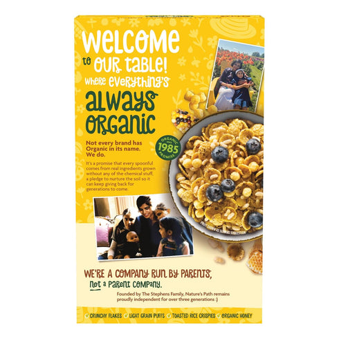 10.6 oz (Pack 1), Nature's Path Organic Sunrise Crunchy Honey Cereal, of Gluten Free, Non-GMO