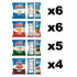 4 Pack, 1 oz (Pack 21) Ruffles Potato Chips, Flavor Variety Bags