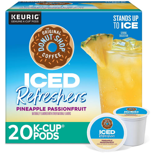 The Original Donut Shop Iced Refreshers, Pineapple Passionfruit Flavor, Keurig Single Serve