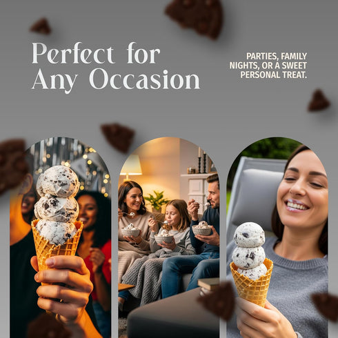 5 2 (1 Pack, Triple Scoop - Premium Cookies & Cream Ice Cream Mix For Ice Cream Maker. Simple, Easy, Delicious. From