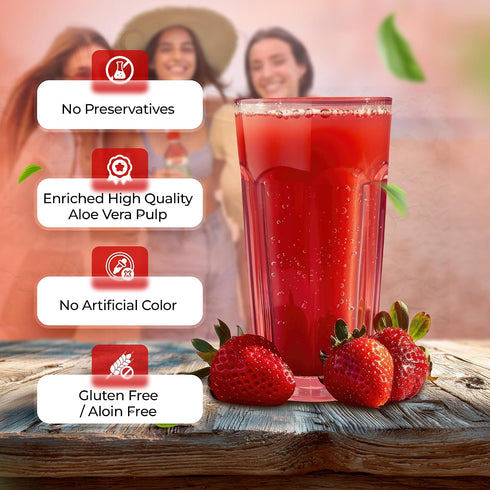 16.9 oz. Pack 20), OKF Aloe Vera Drink Juice with Pure Aloe Pulp, Variety, (Strawberry, of Plant Based Drink, Korean