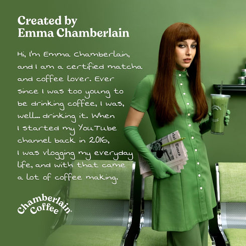 (30g 1.06 oz) Chamberlain Coffee Ceremonial Matcha Green Tea Powder - First Harvest - Japanese Green Tea + Original