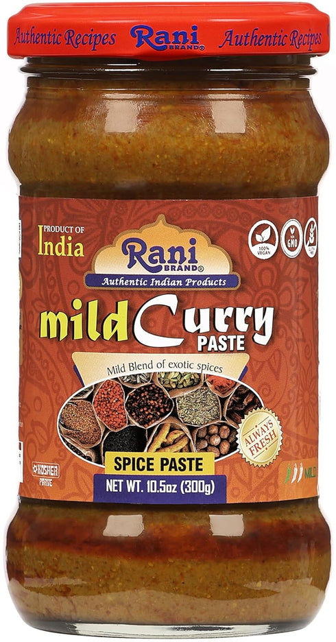10.5oz (300g) Pack 5+1 Rani Curry Paste MILD (Spice Paste) Glass Jar, of FREE ~ No Colors | All Natural | NON-GMO |
