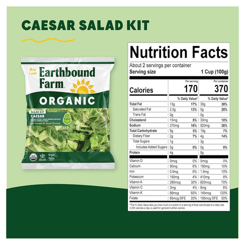 Earthbound Farm 7.8 OZ Organic Avocado Oil Caesar Kit